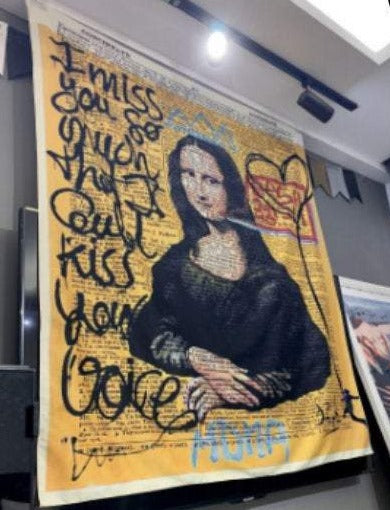 Boho Tapestry Wall Artwork - Mona Lisa
