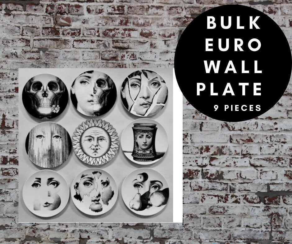 9 pc, Euro Style Wall Plate - Traditional Theme
