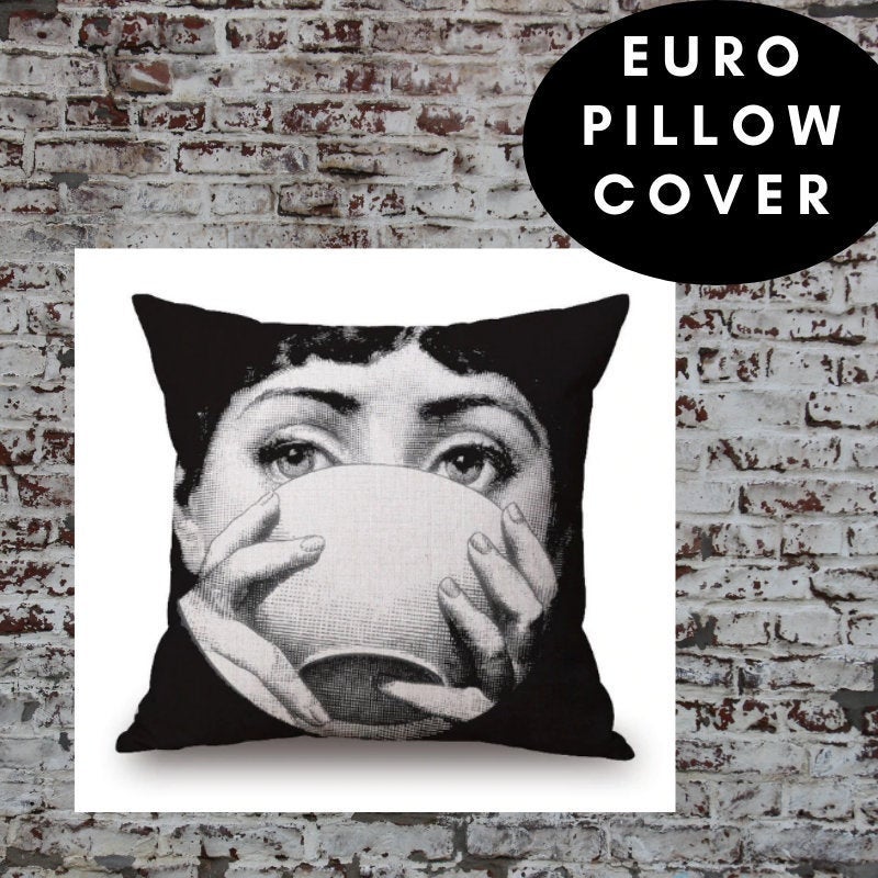 45x45cm Italian Design Pillow Cover - Eye + Nose