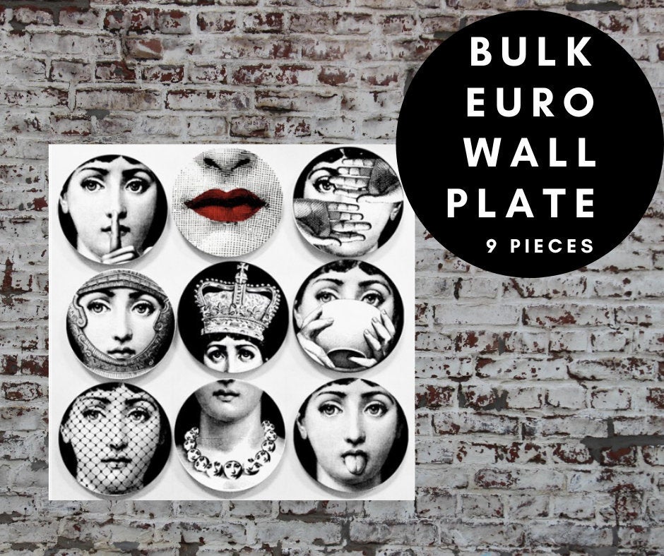 9 pc, Euro Style Wall Plate - Skulls Theme