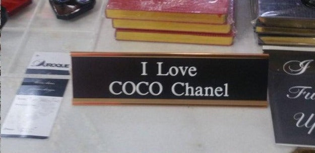 I LOVE COCO CHAN*L - Name Desk Plate