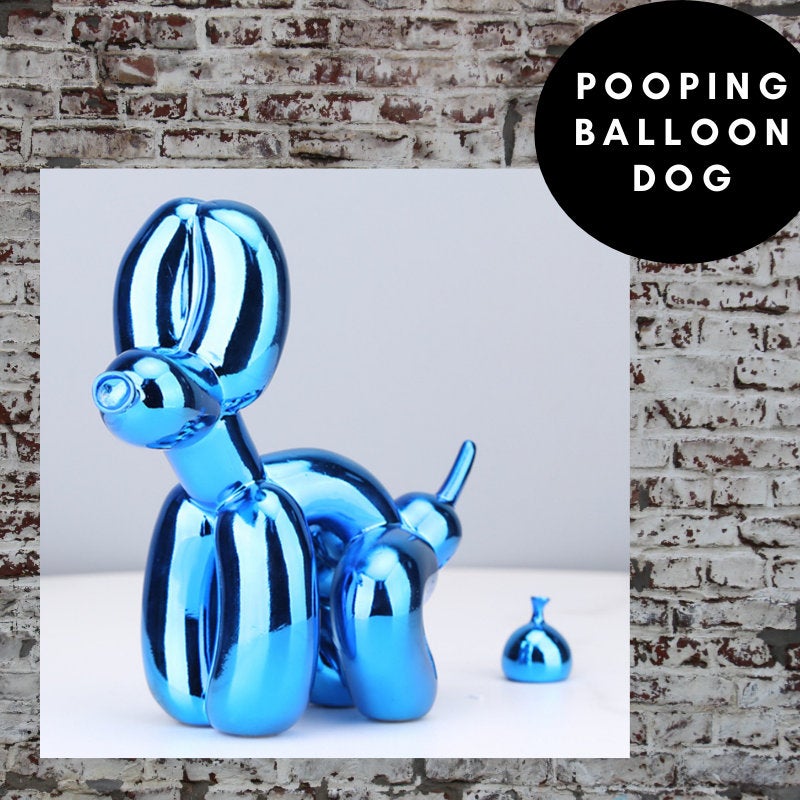 Pooping Balloon Dog - Blue