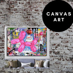 Balloon Dog Canvas Painting - Extra Large