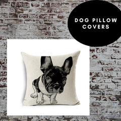 45x45cm Frenchie Dog Pillow Cover - Frenchie 1