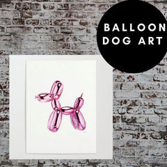 Balloon Dog Canvas Wall Art - Medium
