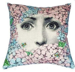 45x45cm Italian Design Pillow Cover - Flowers + Butterfly