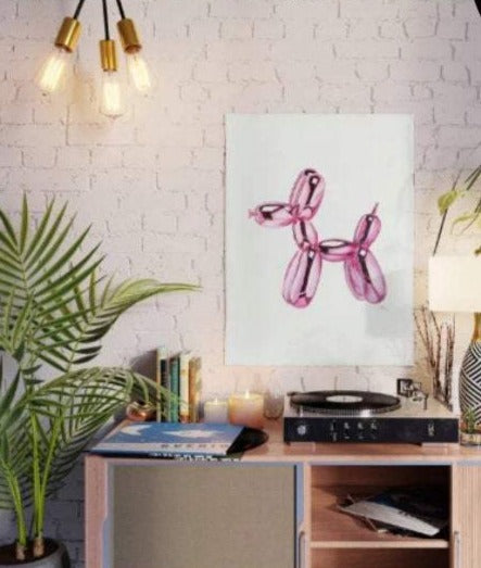 Balloon Dog Canvas Wall Art - Medium