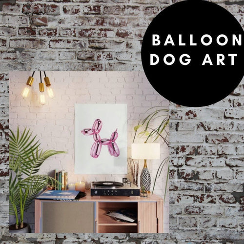 Balloon Dog Canvas Wall Art - Large