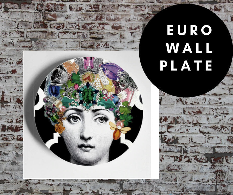 8 inch EU Wall Plate Decorative - Yellow Bowl