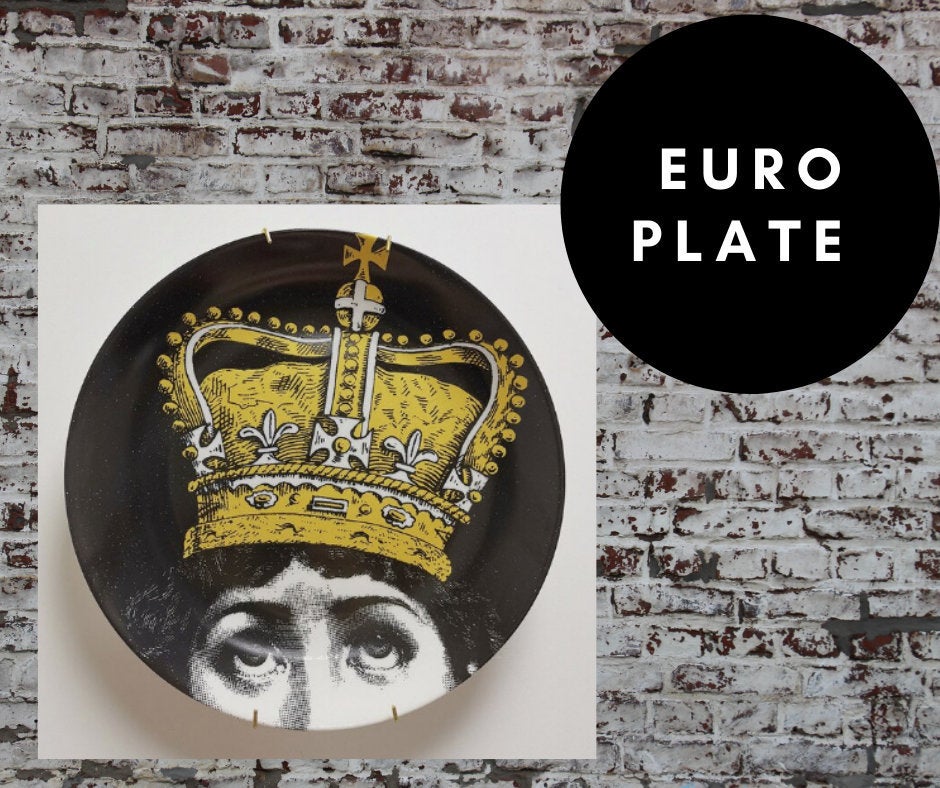8 inch EU Wall Plate Decorative - Mask Yellow