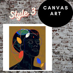 Black Woman Canvas Painting