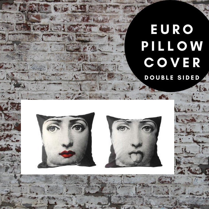 45x45cm Double Sided Pillow Cover - Mesh + Face