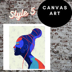 Black Woman Canvas Painting