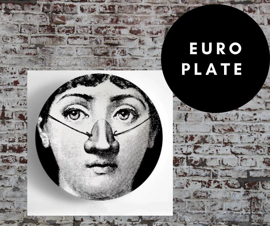 8 or 10 inch EU Wall Plate Decorative - Puzzle Face