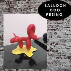 Peeing Balloon Dog - Red