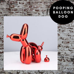 Pooping Balloon Dog - Rose Gold