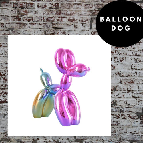 Electroplated Balloon Dog - Rainbow