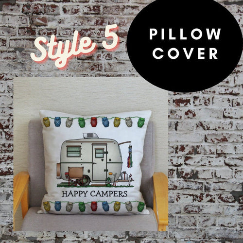 45x45cm Happy Campers Pillow Cover - Campervan 5