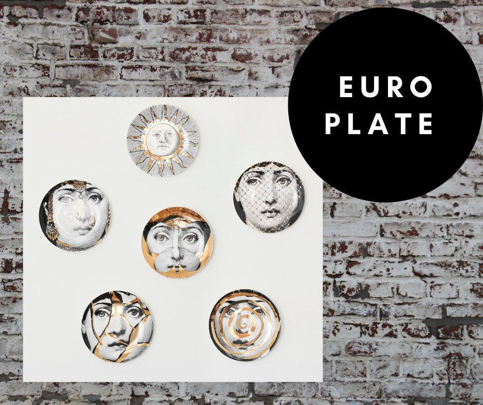 8 inch EU GOLD Wall Plate Decorative - Clover