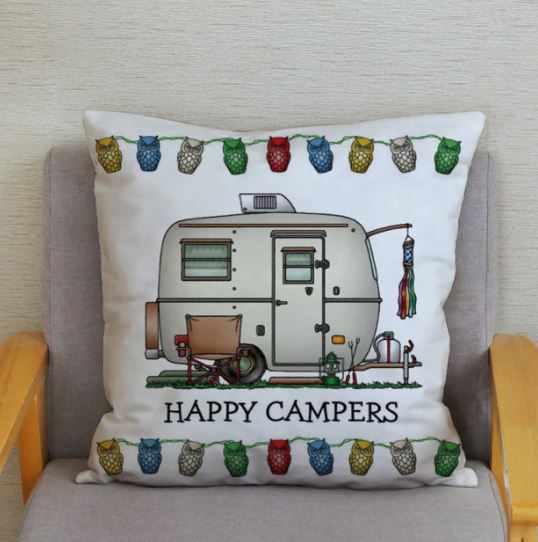 45x45cm Happy Campers Pillow Cover - Campervan 5