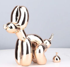 Pooping Balloon Dog - Rose Gold