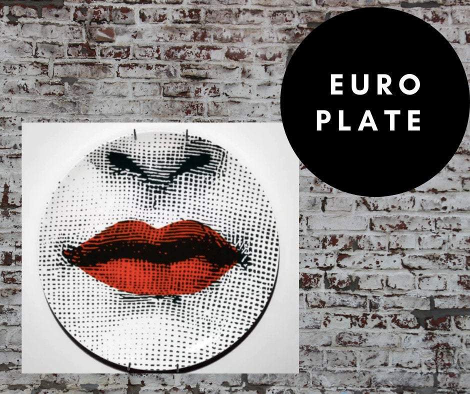 12 inch EU Wall Plate Decorative - Shh Finger
