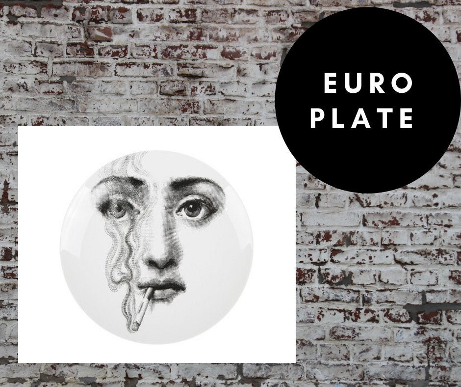8 inch EU Wall Plate Decorative - Checkered
