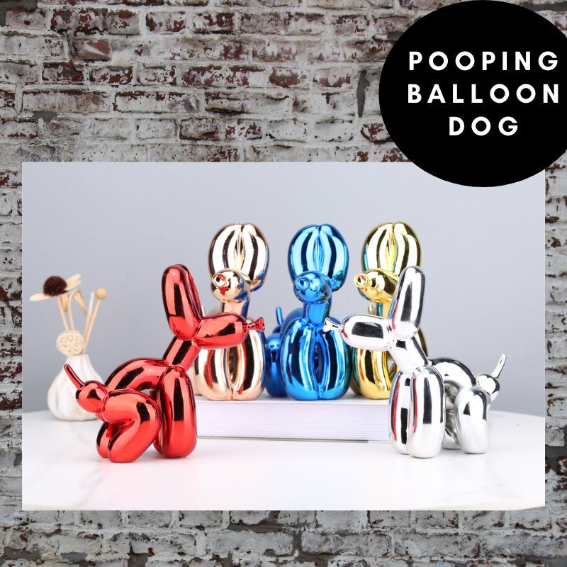 Pooping Balloon Dog - Red