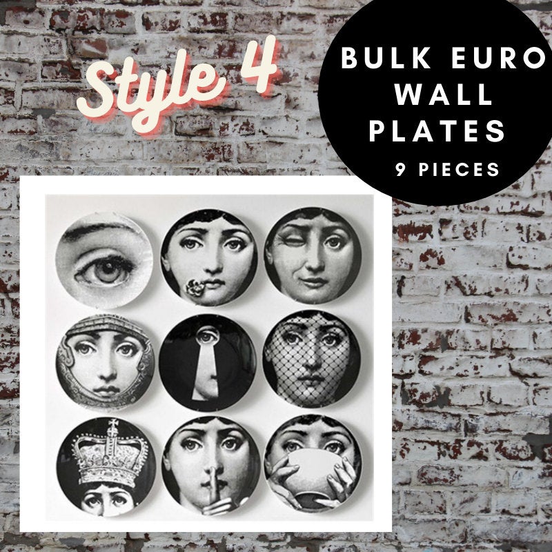 9 pc, Euro Style Wall Plate - Set 1