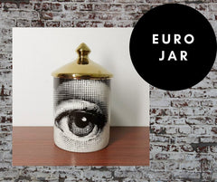 EU Jar Candle Holder with Gold Lid - Crown