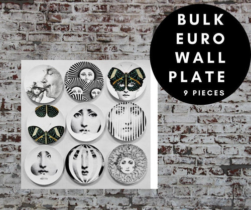 9 pc, Euro Style Wall Plate - Traditional Theme
