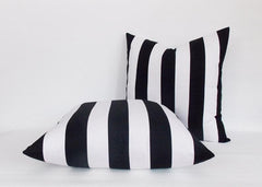 2 pc, Pillow Cover - Black & White Stripe