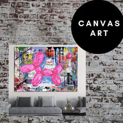 Balloon Dog Canvas Painting - Extra Large
