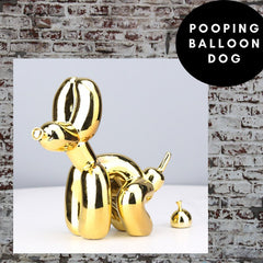 Pooping Balloon Dog - Rose Gold