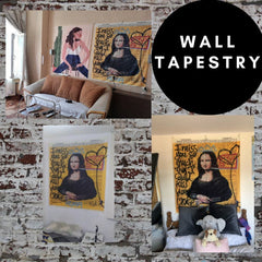 Boho Tapestry Wall Artwork - Mona Lisa