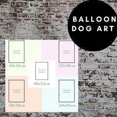 Balloon Dog Canvas Wall Art - Medium