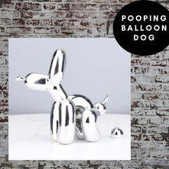 Pooping Balloon Dog - Rose Gold