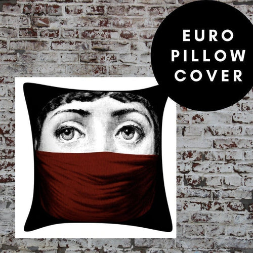 45x45cm Italian Design Pillow Cover - Red Scarf